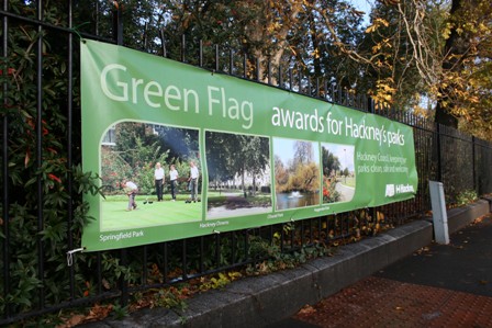 Green Flags in Hackney