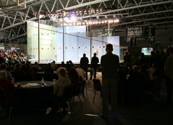 The glass court in action